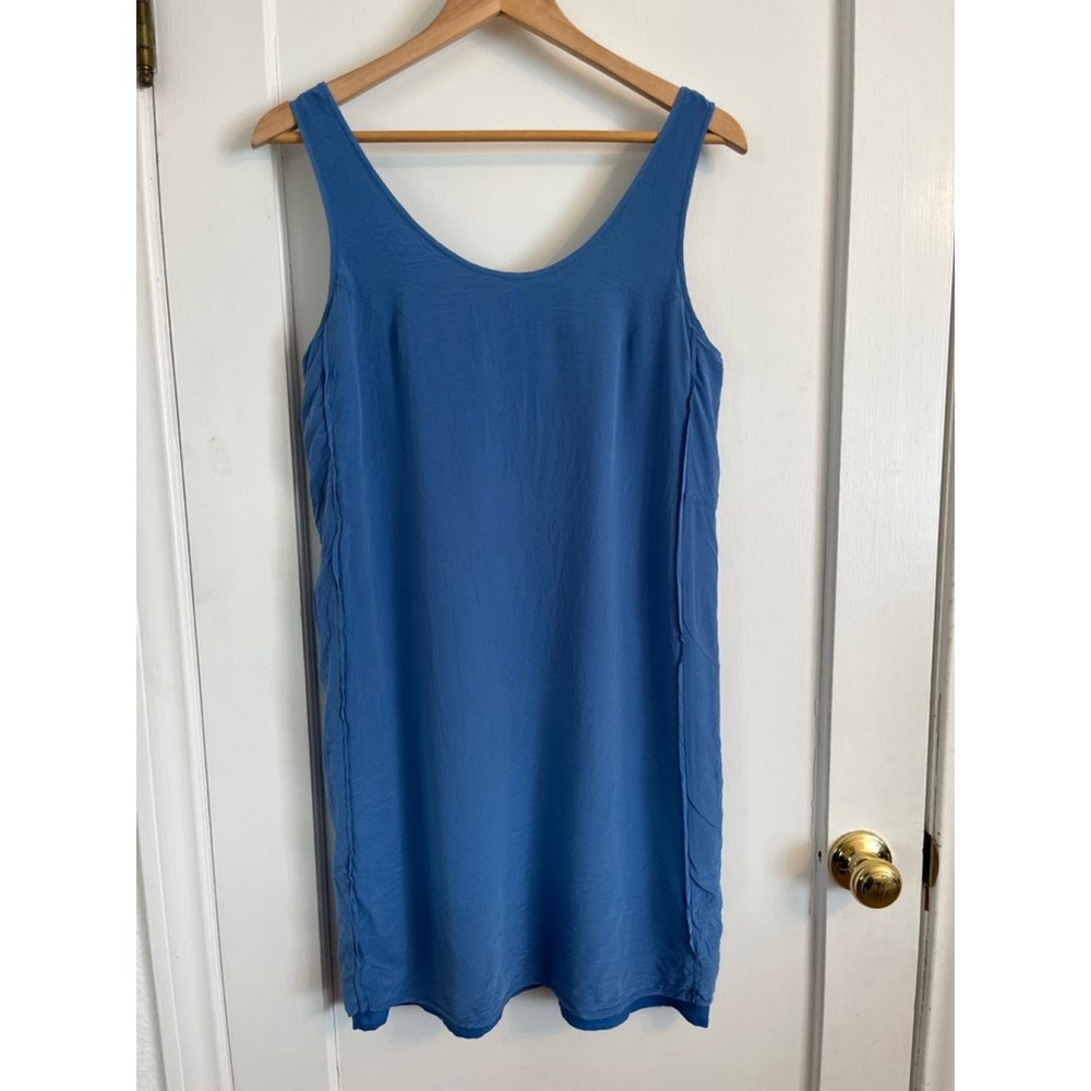 Babaton Aritzia 100% Silk Dress Womens Size Medium Blue